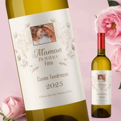 Cadeau Maman - Mon Vin personnalisé - Fleur