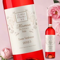 Cadeau Maman - Mon Vin personnalisé - Fleur