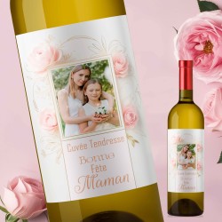 FETE DES MERES - Cadeau Maman - Mon Vin personnalisé - Rose
