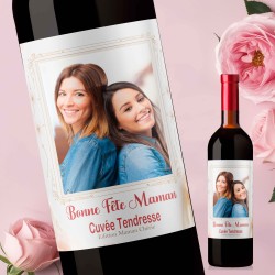 FETE DES MERES - Cadeau Maman - Mon Vin personnalisé - Simple