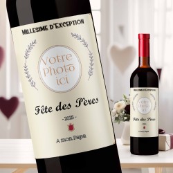 FETE DES PERES - Cadeau Papa - Mon Vin personnalisé - Modèle 2