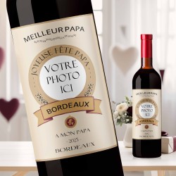 FETE DES PERES - Cadeau Papa - Mon Vin personnalisé - Modèle 3