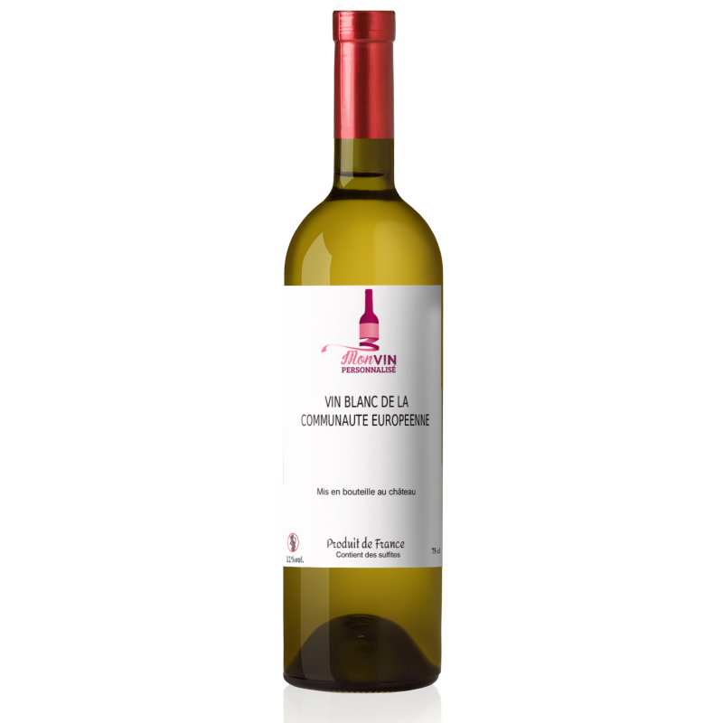 vin blanc sec La Cuvée du Bassin personnalisée, étiquette vin personnalisée, vin convivial
