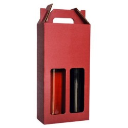 Valisette Carton lie de vin 2 bouteilles