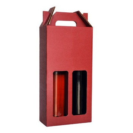 Valisette Carton lie de vin 2 bouteilles