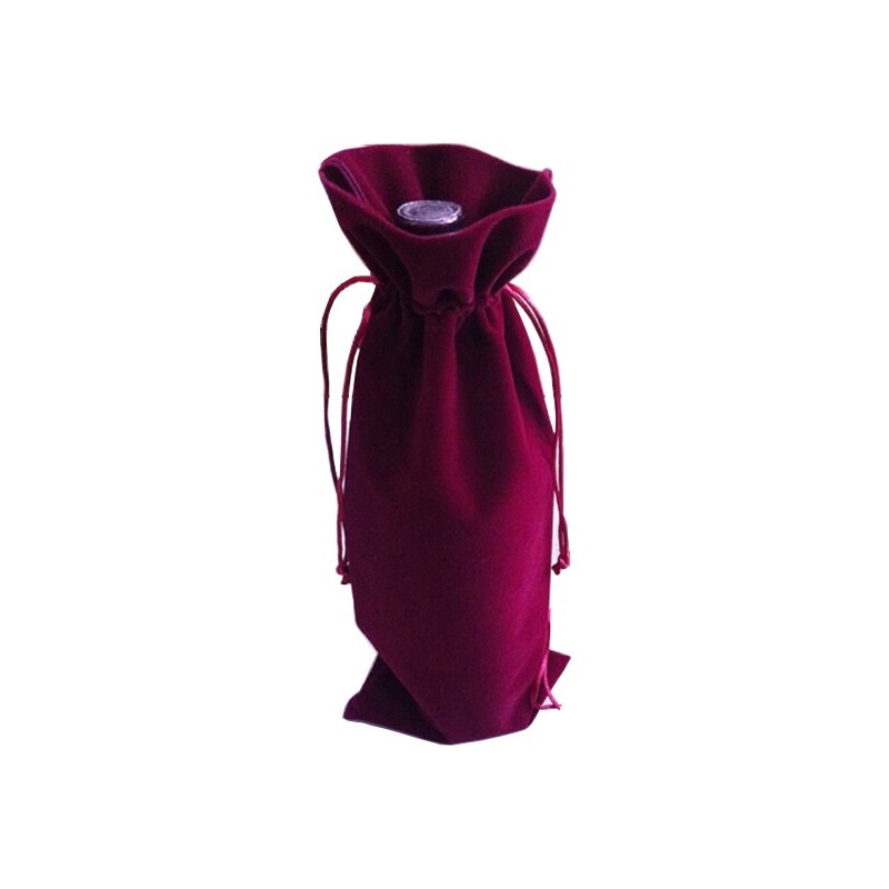 Sac Velours 1 Bouteille Lie de vin Sac Velours 1 Bouteille Lie de vin