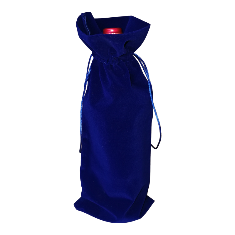 Sac Velour 1 Bouteille Bleu Mon Vin Personnalisé Sac Velour 1 Bouteille Bleu Mon Vin Personnalisé