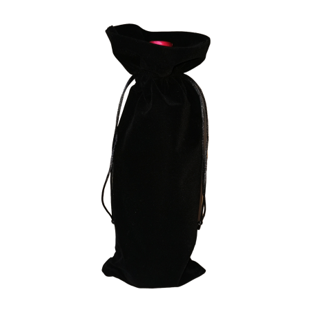 Sac velour noir Mon Vin Personnalisé