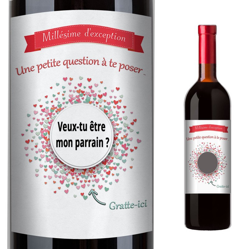 Etiquette bouteille de vin