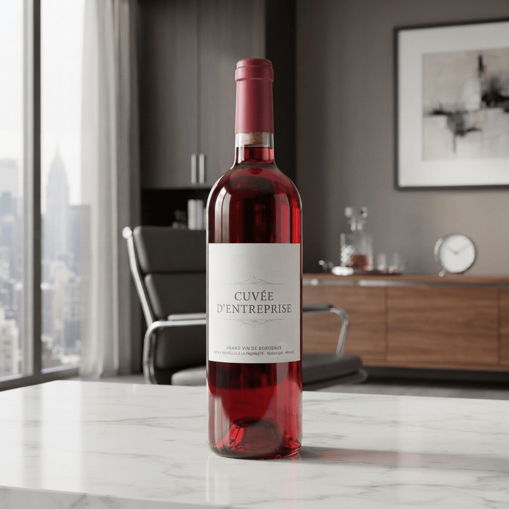 Bouteille de vin personnalisée pour un cadeau d'entreprise