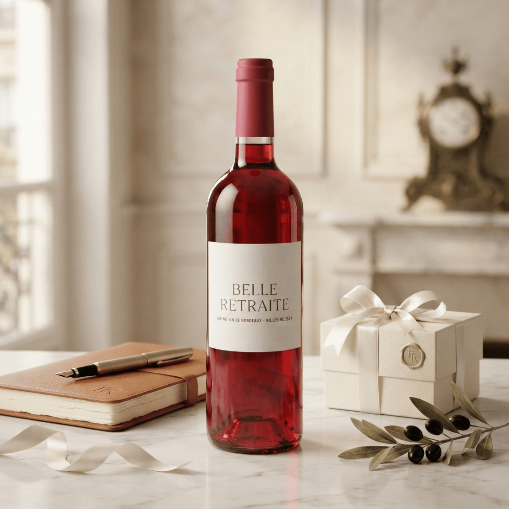 Bouteille de vin personnalisée pour une retraite